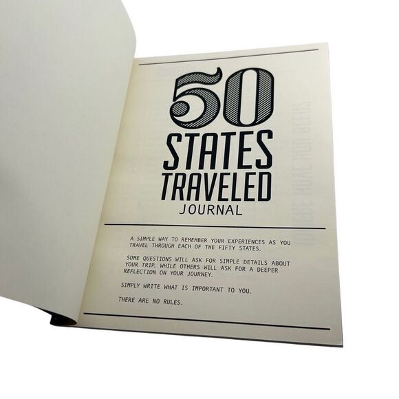50 States Traveled Journal Made By Moore Apparel and Goods New - Picture 4 of 6